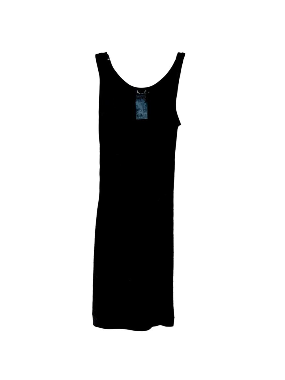 Bebe Women's Small Bodycon Tank Dress Mini Black Back Cut Out Spandex